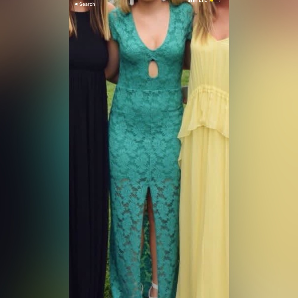 NIGHTCAP CLOTHING Green Lace Maxi Dress